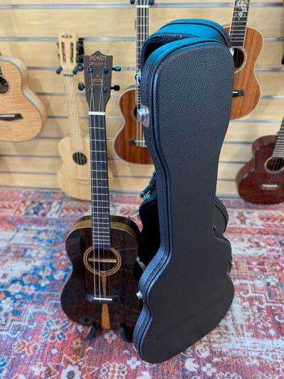 Bondi Sundance Ziricote Baritone Electric Ukulele - Hard Case - Scratches on Back and Battery Compartment