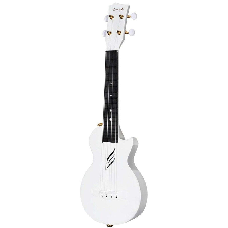 Enya Nova U Carbon Concert Ukulele - Electric - White