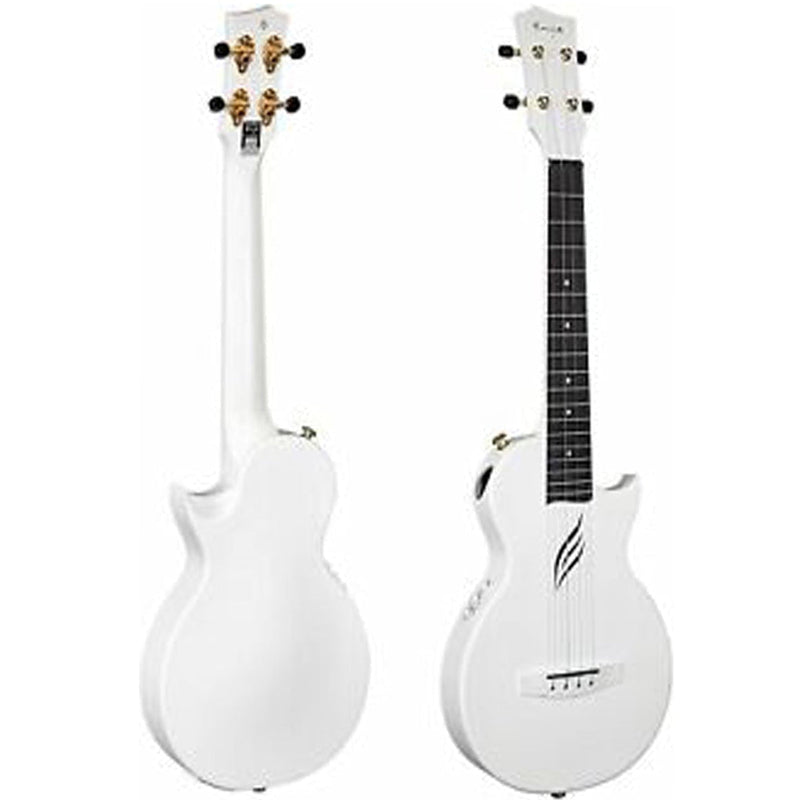 Enya Nova U Carbon Concert Ukulele - Electric - White