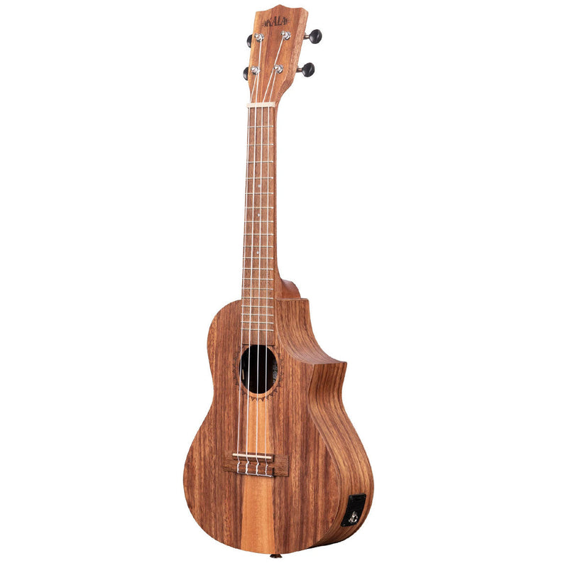 Teak Tri-Top Cutaway Concert Ukulele with EQ