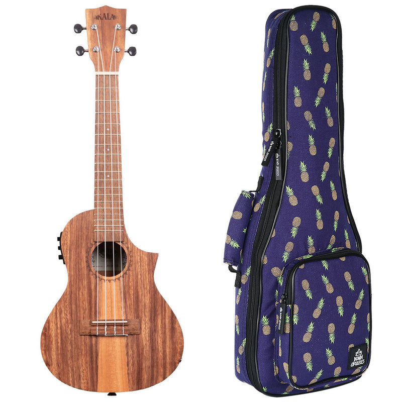 Teak Tri-Top Cutaway Concert Ukulele with EQ