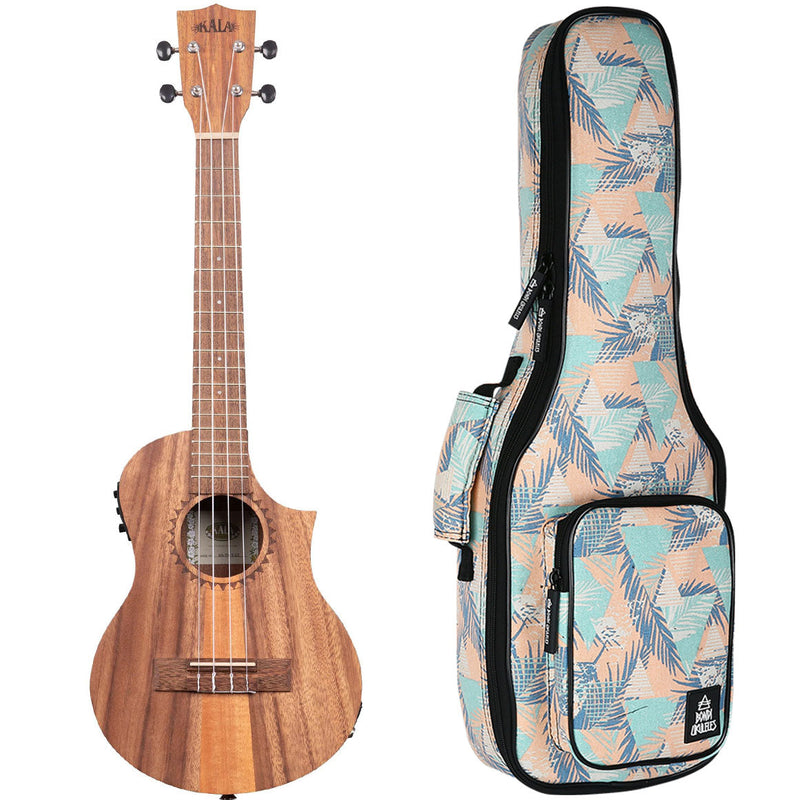 Teak Tri-Top Cutaway Tenor Ukulele with EQ